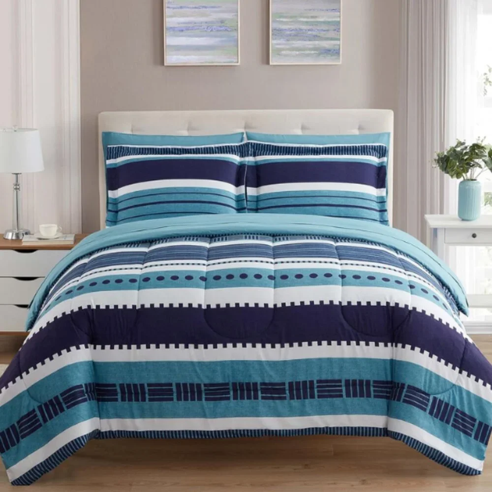 Sweet Home Collection 7Pc Comforter Set Solid Color All Season Soft Down Sz Full